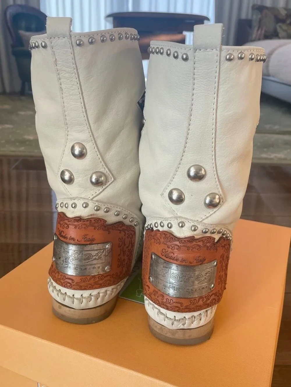 KARMA OF CHARME VINTAGE Boots LEATHER SIZE 37/us 6.5
